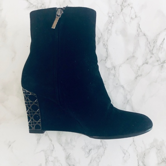 Christian Dior Suede Wedge Booties - Picture 6 of 7